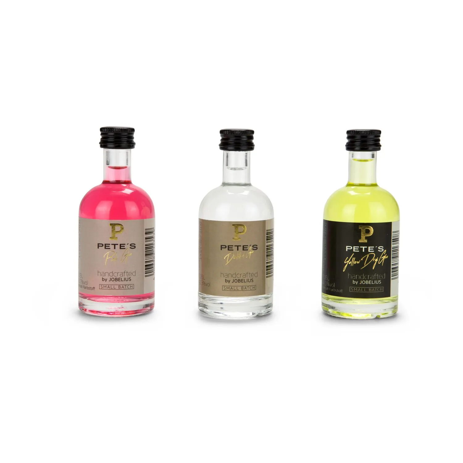 Geschenkset / Präsenteset: Gin-Tasting, 3 exklusive Gin-Sorten, schwarz – Bild 3