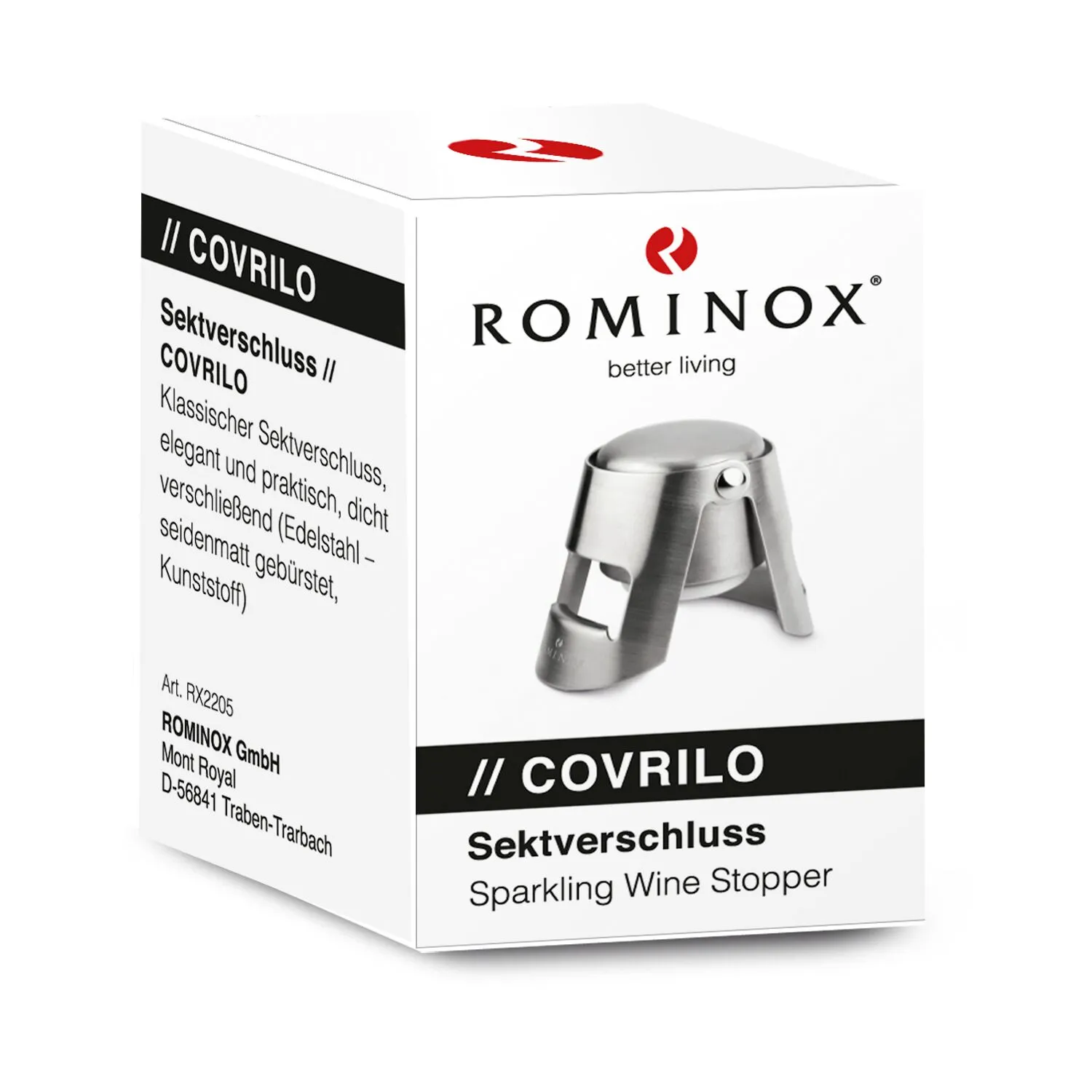 ROMINOX® Sektverschluss // Covrilo, silber – Bild 2