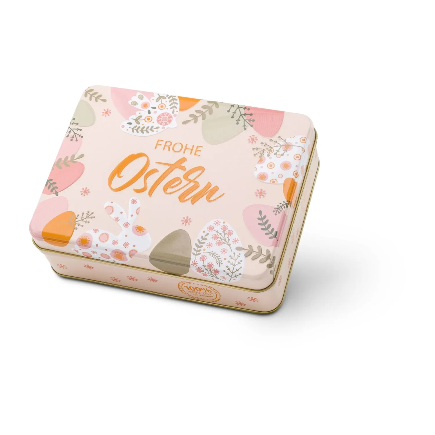 Geschenkartikel / Präsentartikel: Frohe Ostern - Pralinendose mit 125 g, grün – Bild 5