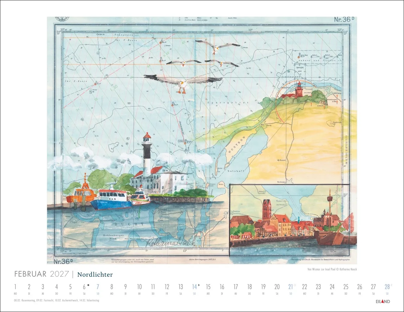 Nordlichter - See(h)karten Wandkalender 2027 – Bild 3