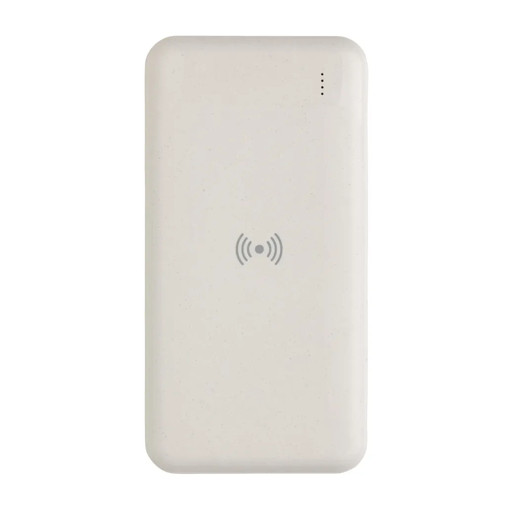 Wireless Powerbank aus RCS Standard recyceltem Kunststoff, weiß – Bild 3