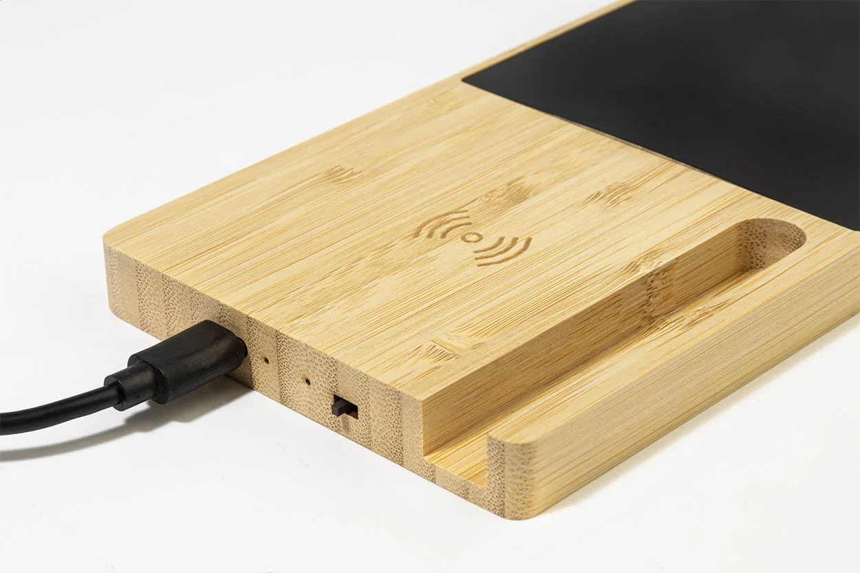 Wireless-Charger SipDock mit Tassenwärmer, natur, schwarz – Bild 5