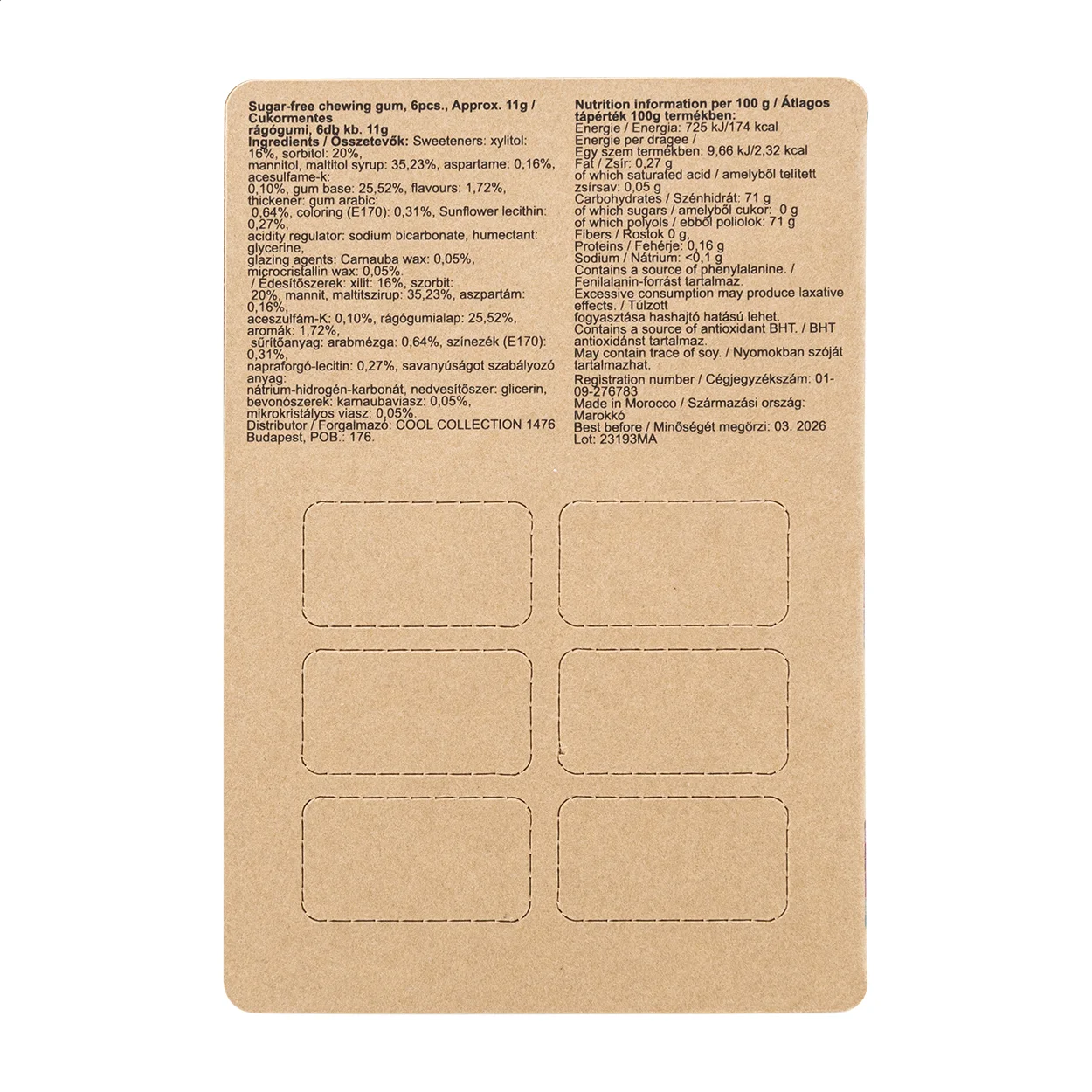 Kaugummi CreaChew Deluxe Eco in individueller Verpackung, natur – Bild 3
