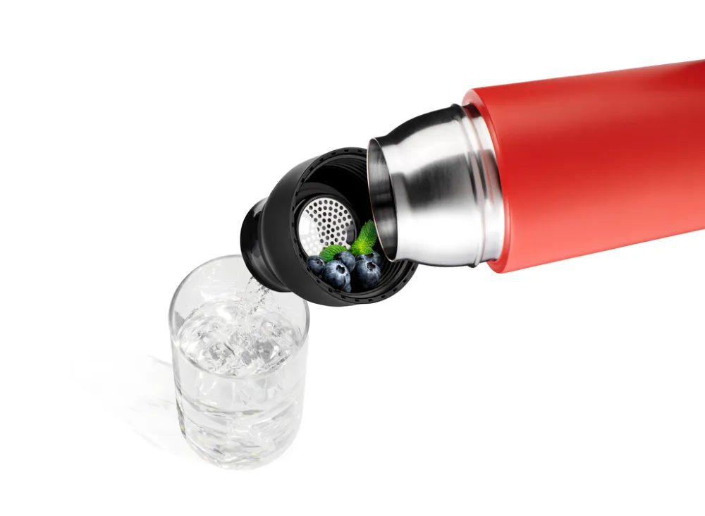 Thermoflasche INFUSE+ rot/schwarz, rot/schwarz – Bild 3