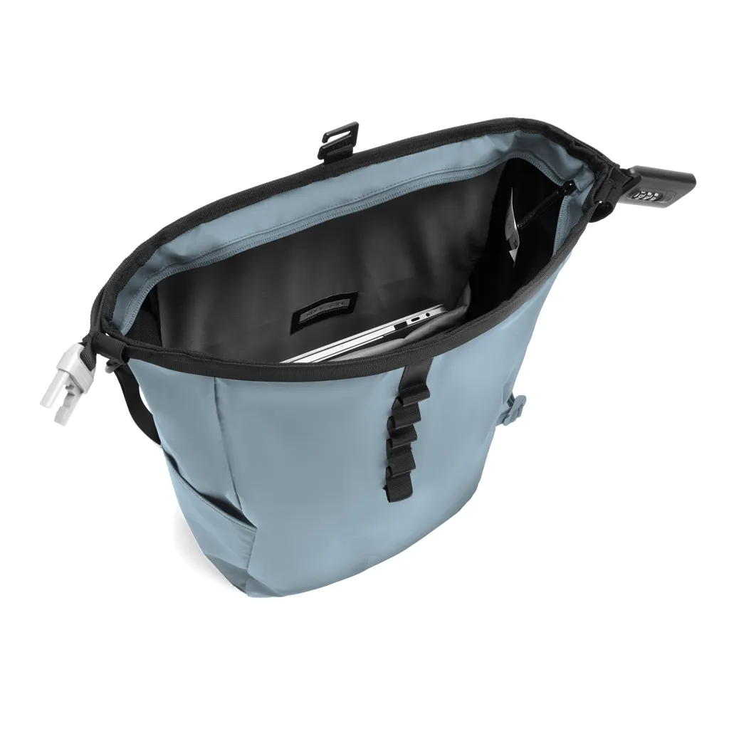 Urban wasserabweisender Anti-Diebstahl Rucksack, blau – Bild 11