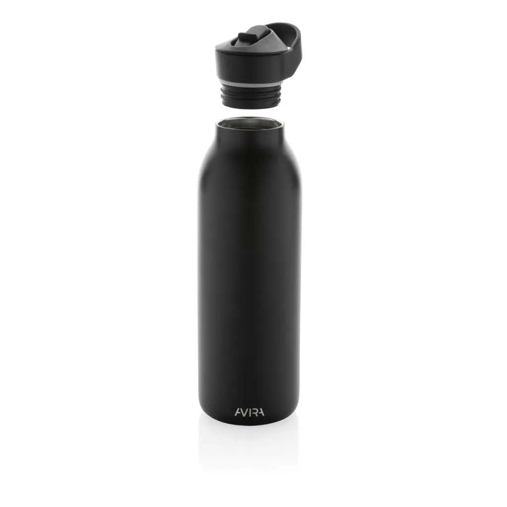 Avira Ara RCS Re-Steel Fliptop Wasserflasche 500ml, schwarz – Bild 5