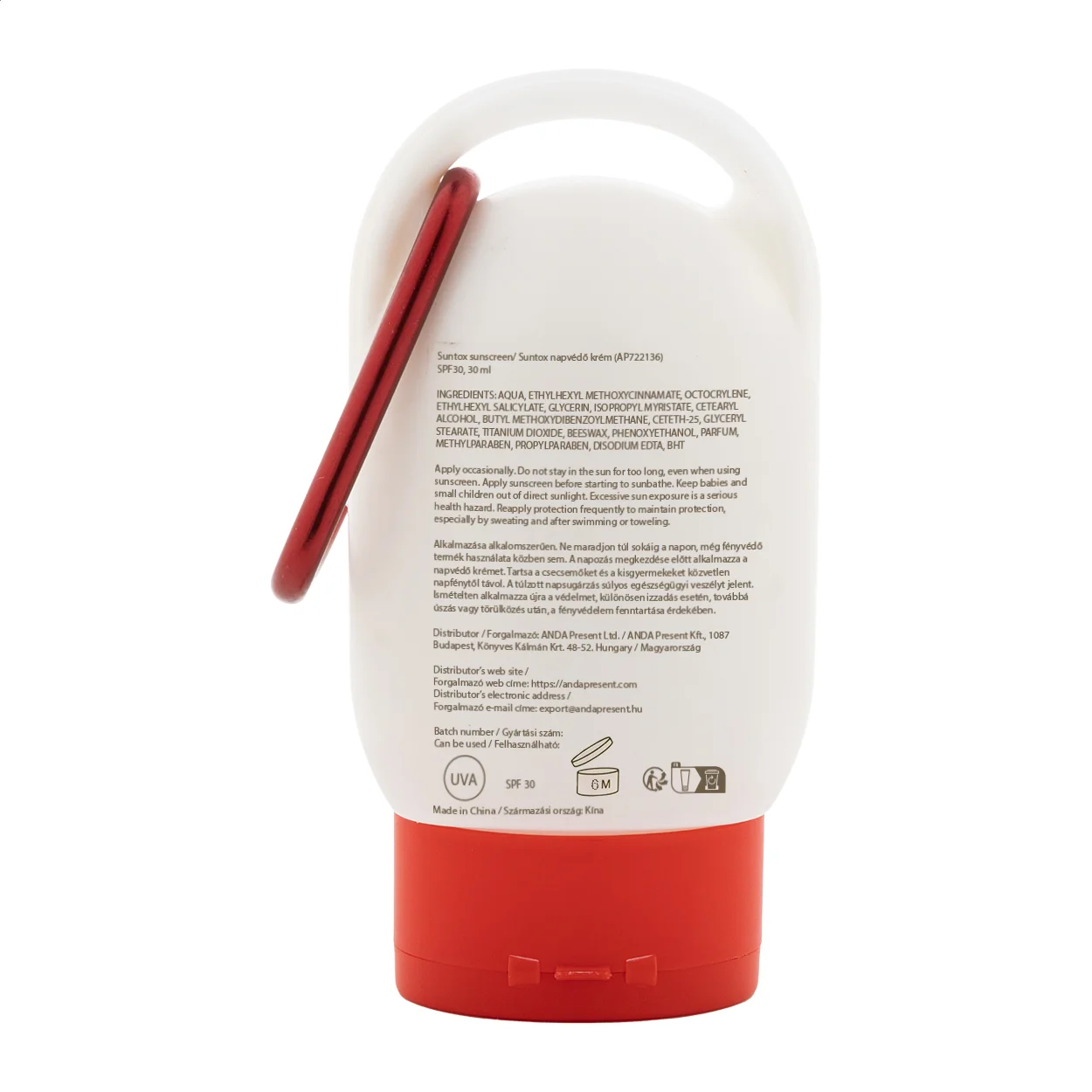 Sonnencreme Suntox, rot, weiß – Bild 3