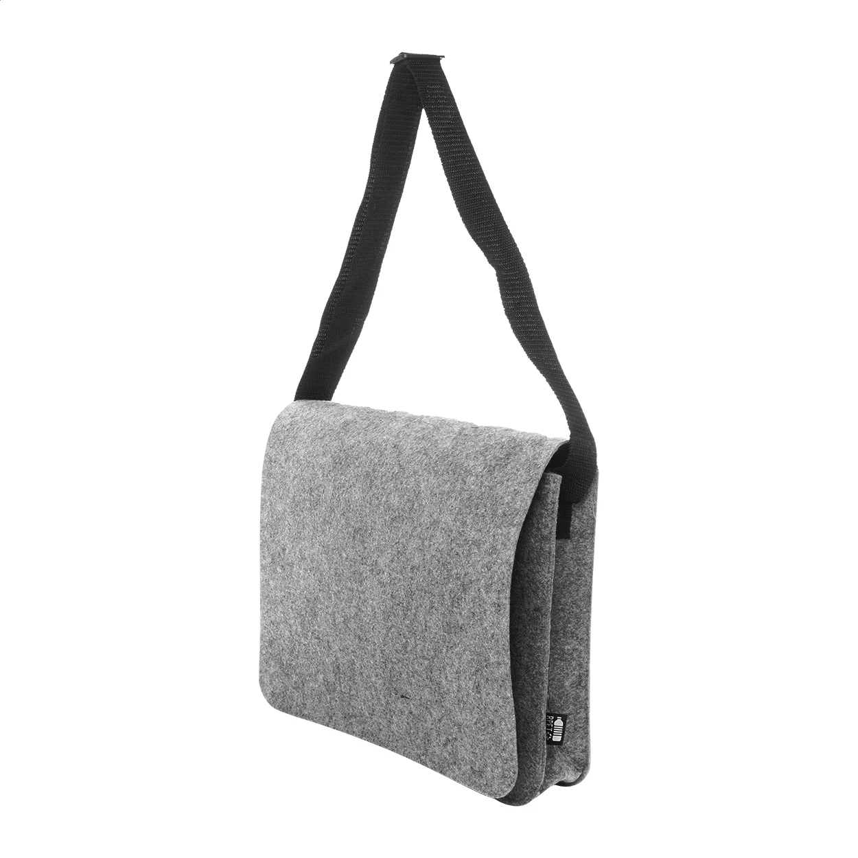 Umschlagtasche Refelt Courier aus RPET-Filz, grau – Bild 3