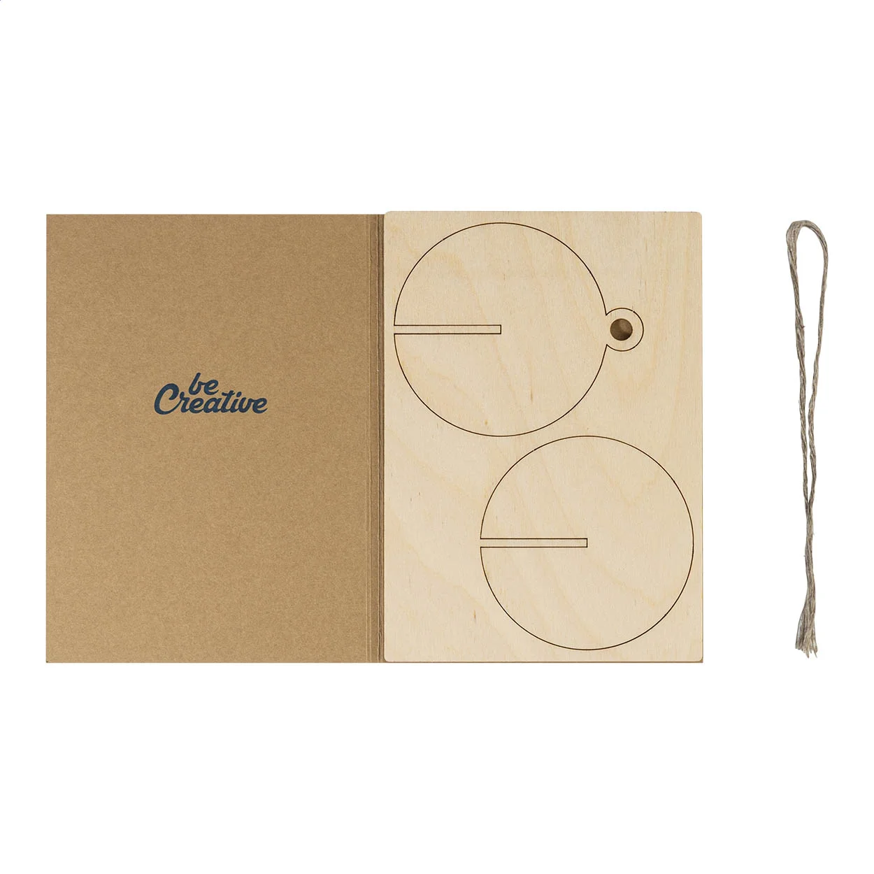 Weihnachtskarte FestiCard Kraft, Stern, natur – Bild 3