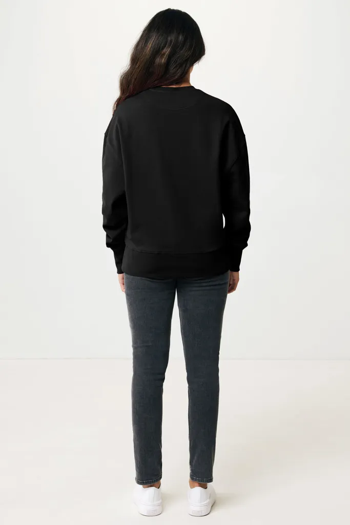 IQONIQ Kruger Relax-Rundhals-Sweater aus recycelt. Baumwolle, schwarz – Bild 5