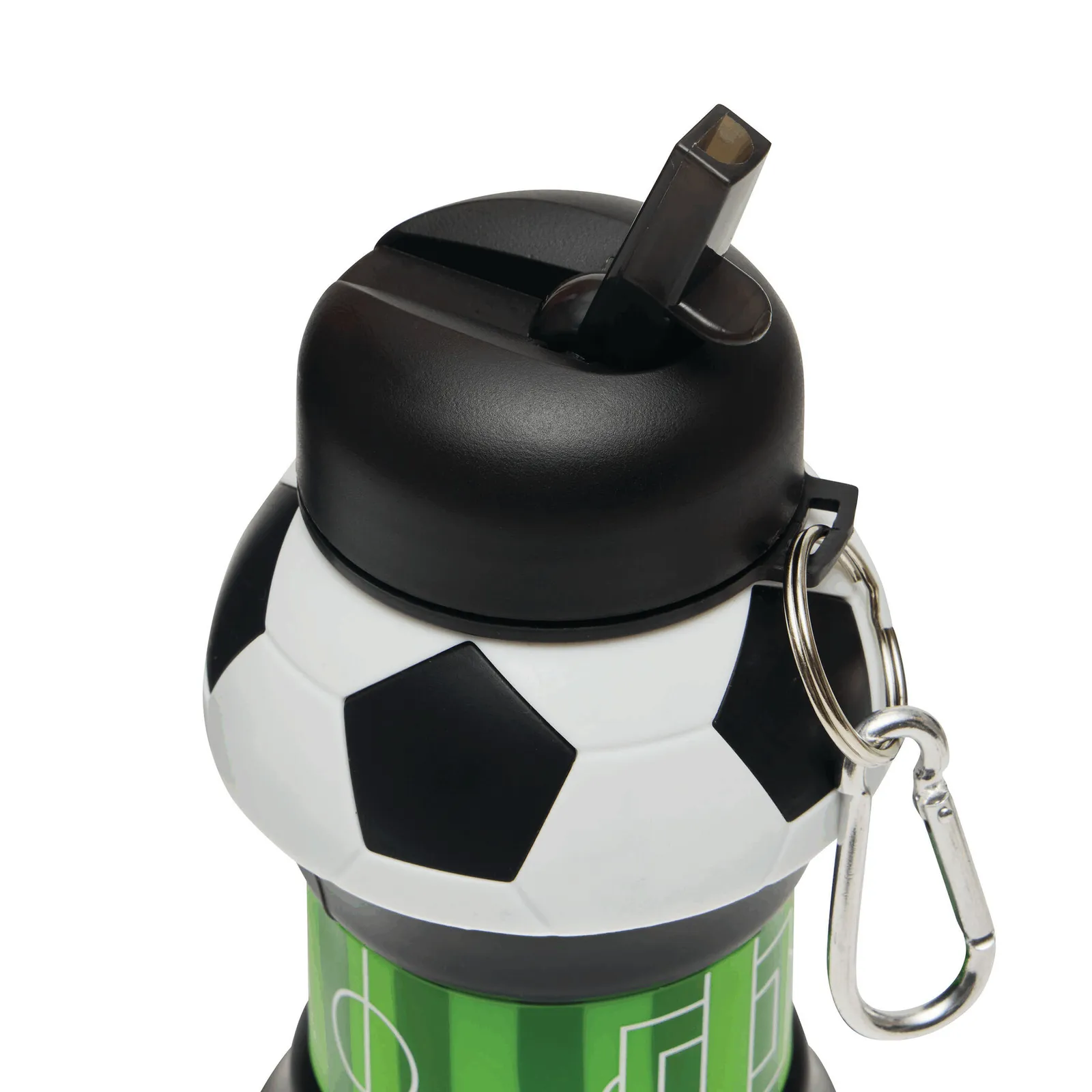 SOCCERMATE - Faltbare Trinkflasche schwarz, weiß, schwarz, weiß – Bild 4