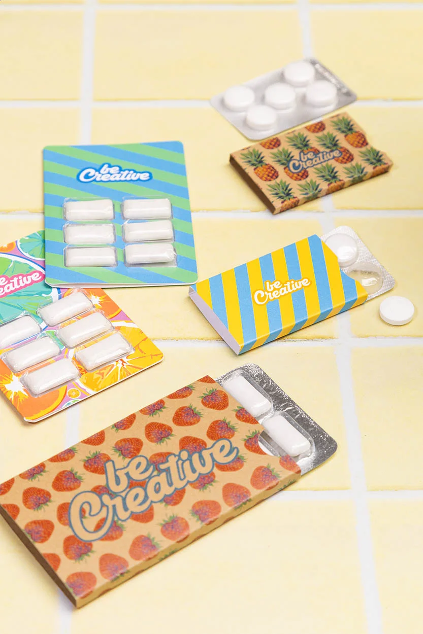 Kaugummi CreaChew Deluxe in individueller Verpackung, weiß – Bild 6