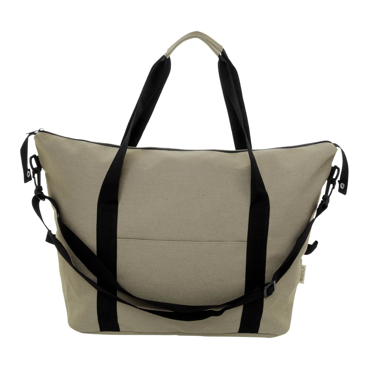 Recycelten Canvas Reisetasche Rebyss Travel, beige – Bild 6
