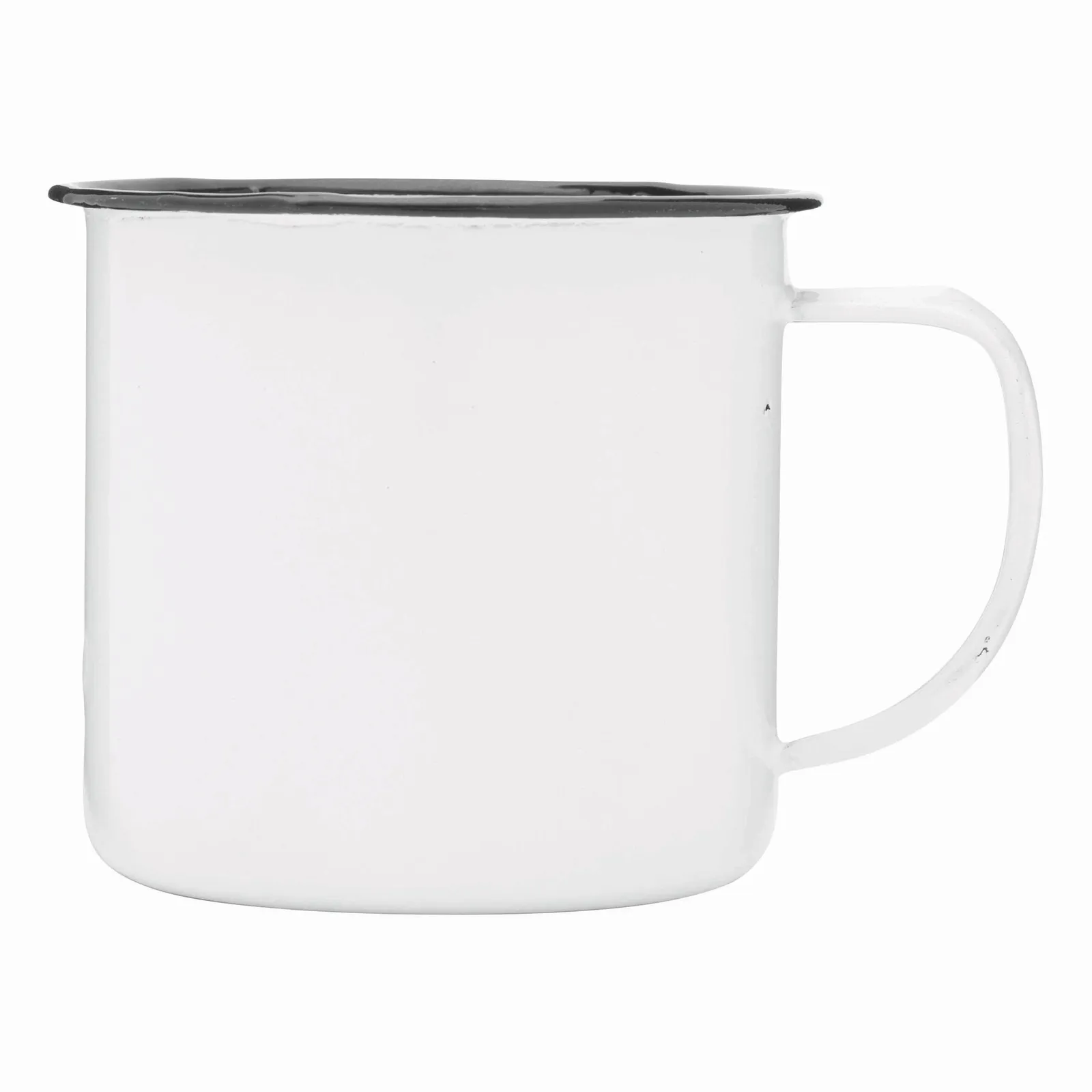 RETRO CUP - Emaille Becher, weiß – Bild 2