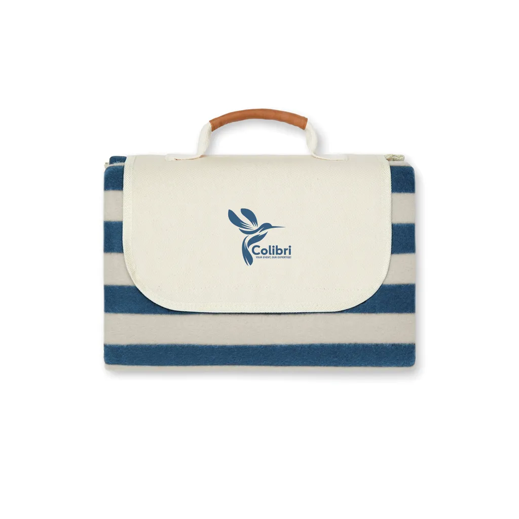 VINGA Alba GRS rPET kleine Picknickdecke, navy blau – Bild 3