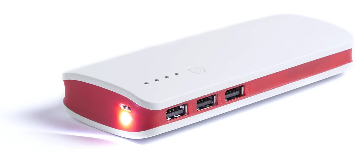 Powerbank Tenak, rot, weiß – Bild 2
