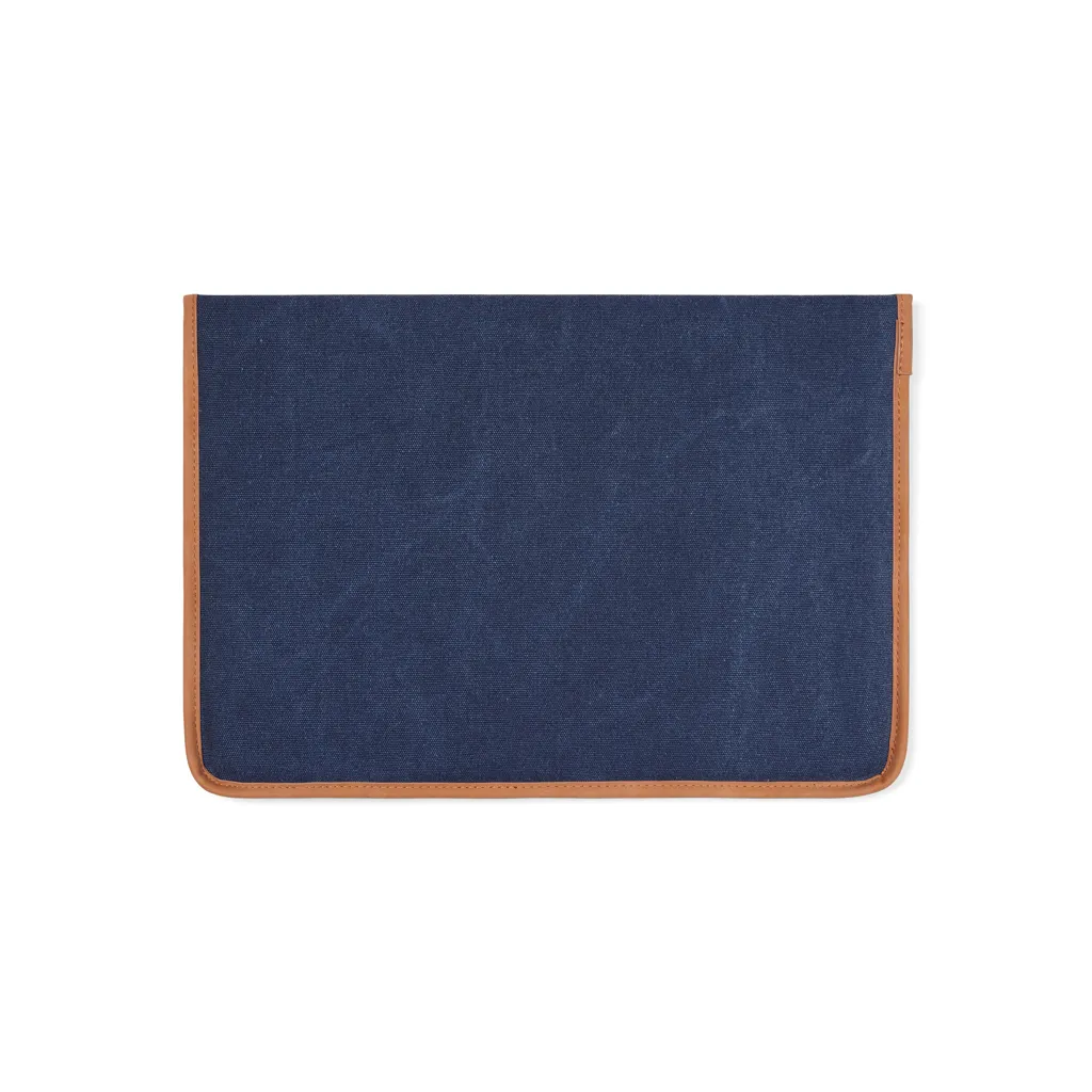 VINGA Bosler 14" Laptop-Tasche aus GRS recyceltem Canvas, navy blau – Bild 3