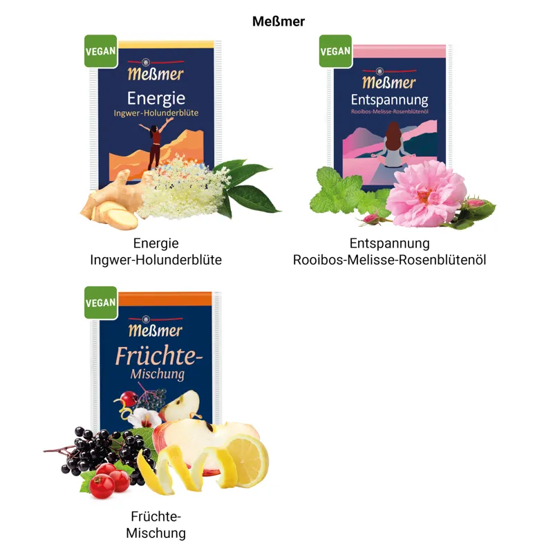 Werbekarte Midi, Meßmer Tee Entspannung Rooibos, Melisse, Rosenblütentee – Bild 2