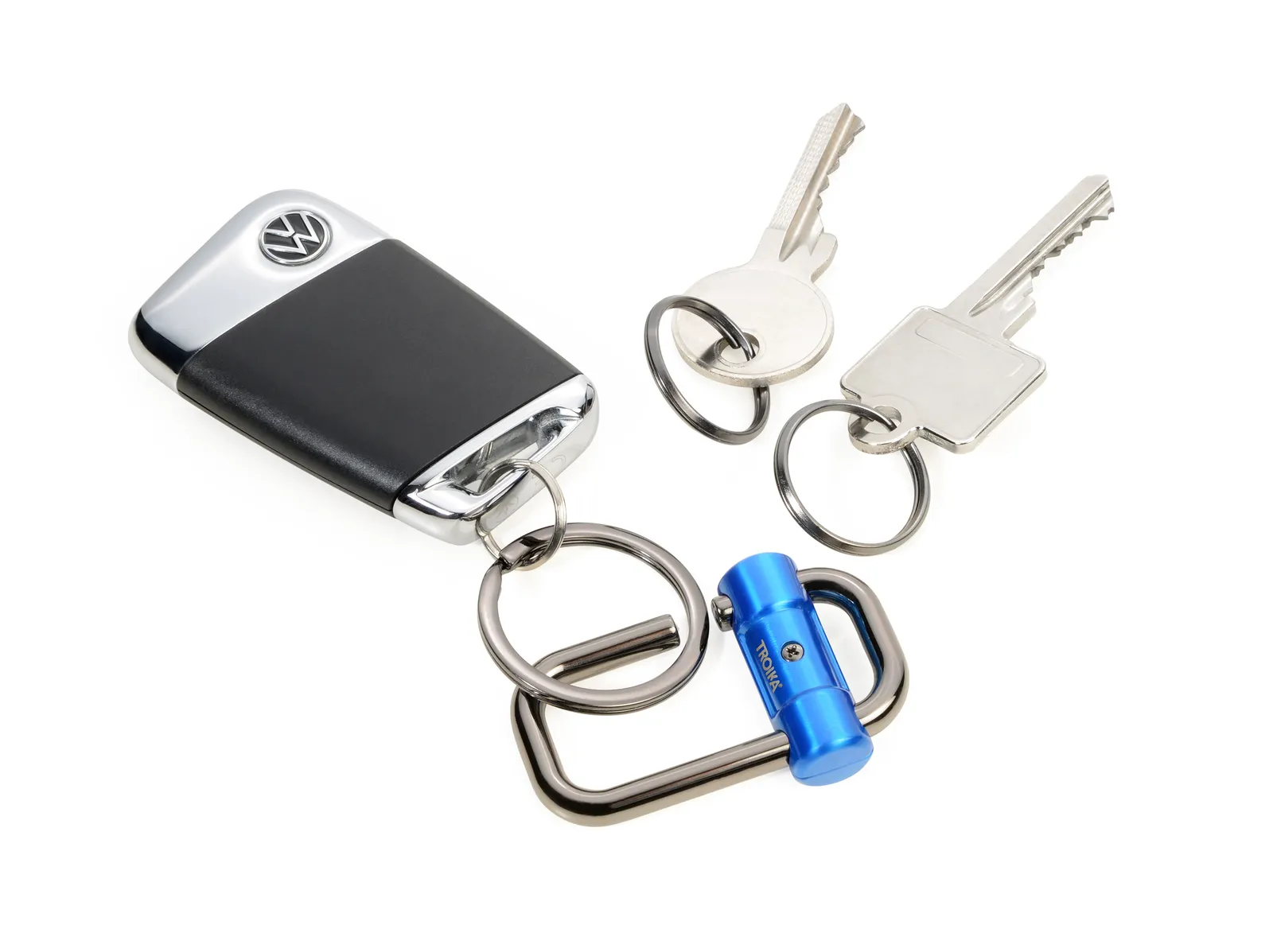 Schlüsselanhänger 2-WAY KEY blau/gunmetal, blau/gunmetal – Bild 3
