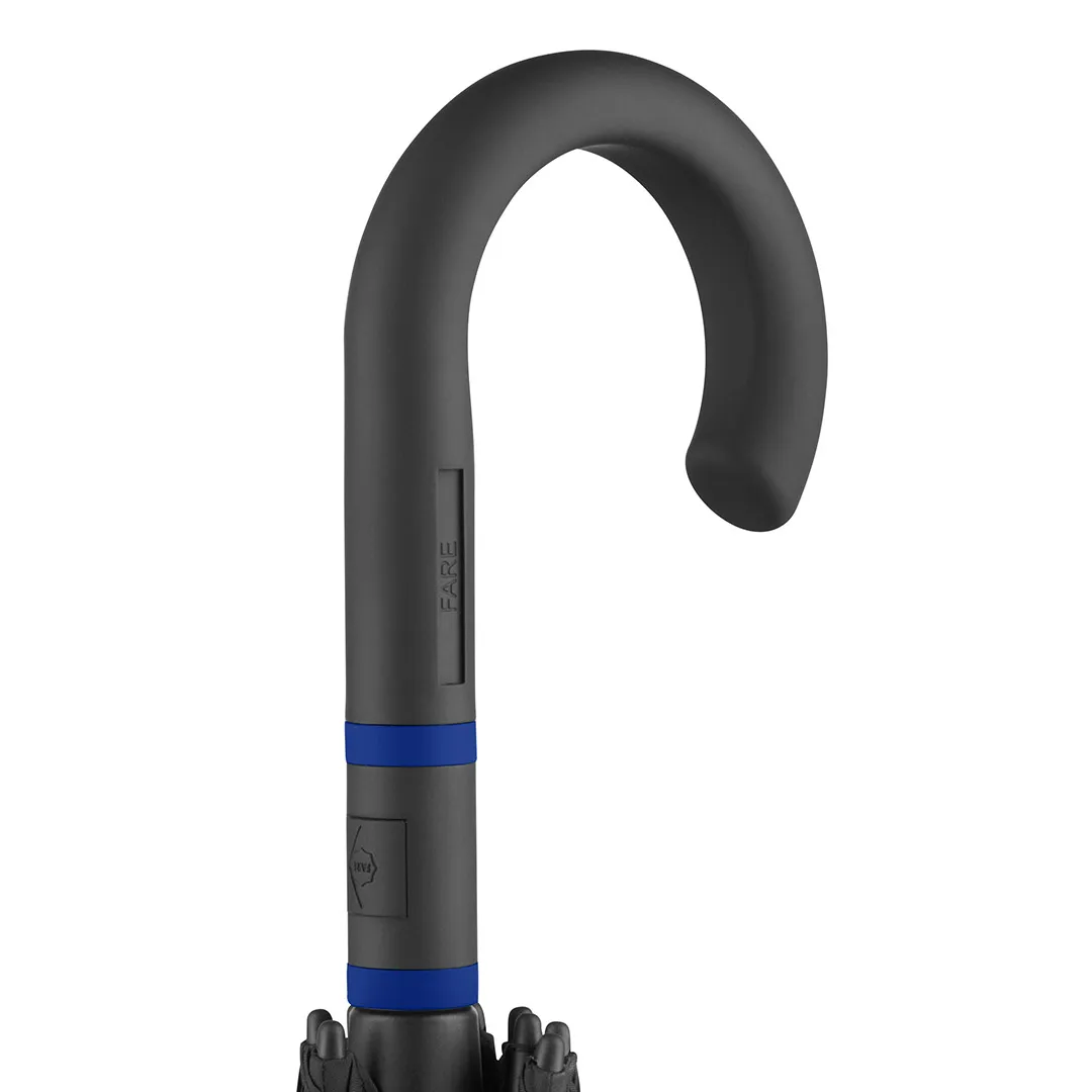 AC-Midsize-Stockschirm FARE® Style, schwarz-euroblau – Bild 4