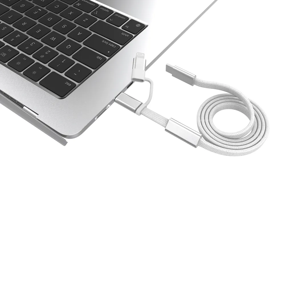 Arc RCS 60W 120cm 2-in-1 Schnellladekabel, grau – Bild 3
