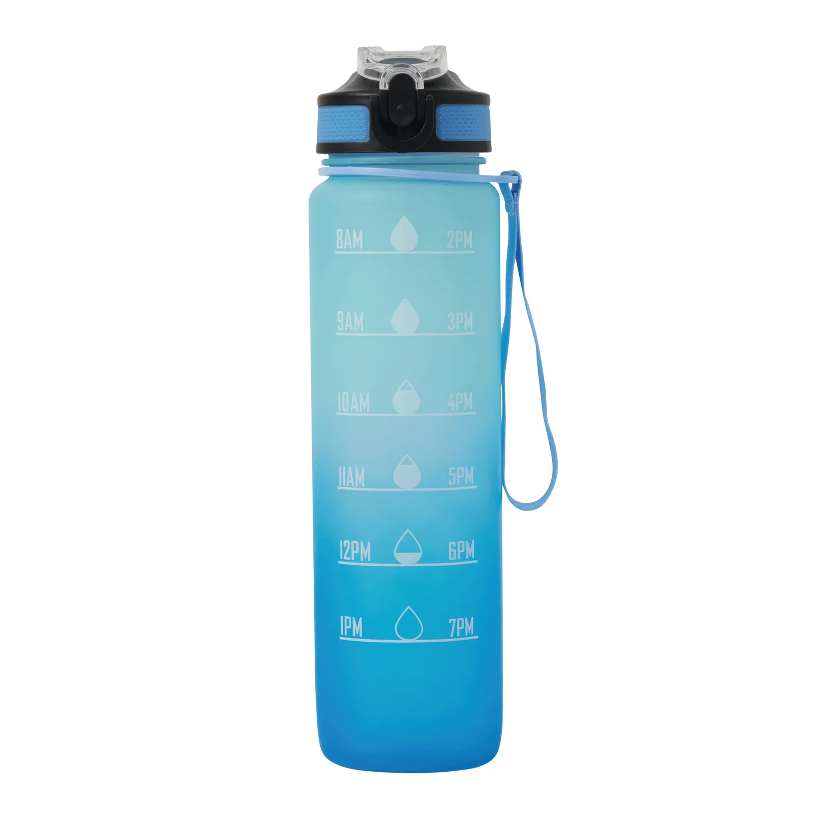 HYDRO LEVEL - Sport-Trinkflasche, blau – Bild 2