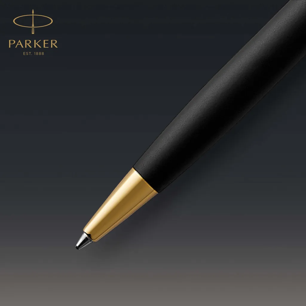 Parker SONNET Stift mattschwarz mit Palladium-Verzierungen, gold – Bild 7