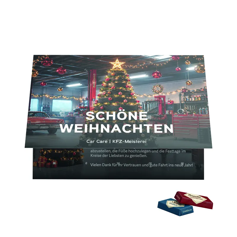 Premium Tisch Adventskalender Flip Cover Querformat