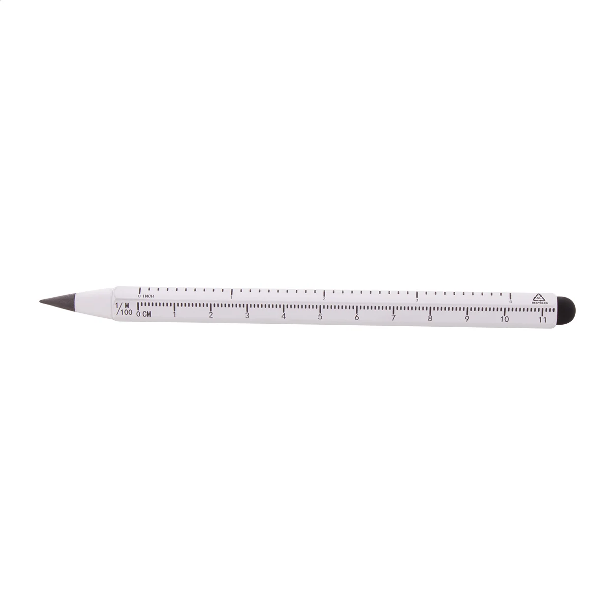 Tintenloser Stift mit Lineal Ruloid, silber – Bild 4