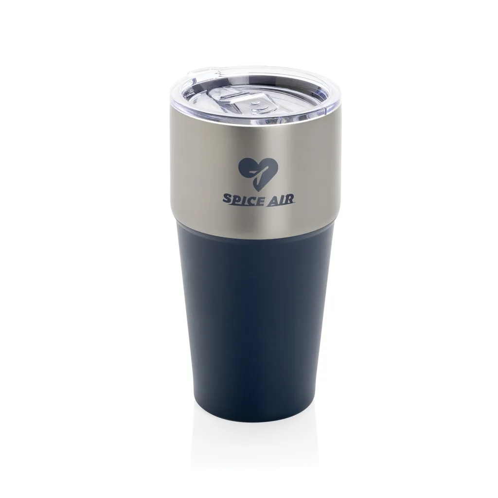 Fluid Becher aus RCS-zertifiziert recyceltem Stahl, 500ml, navy blau – Bild 3