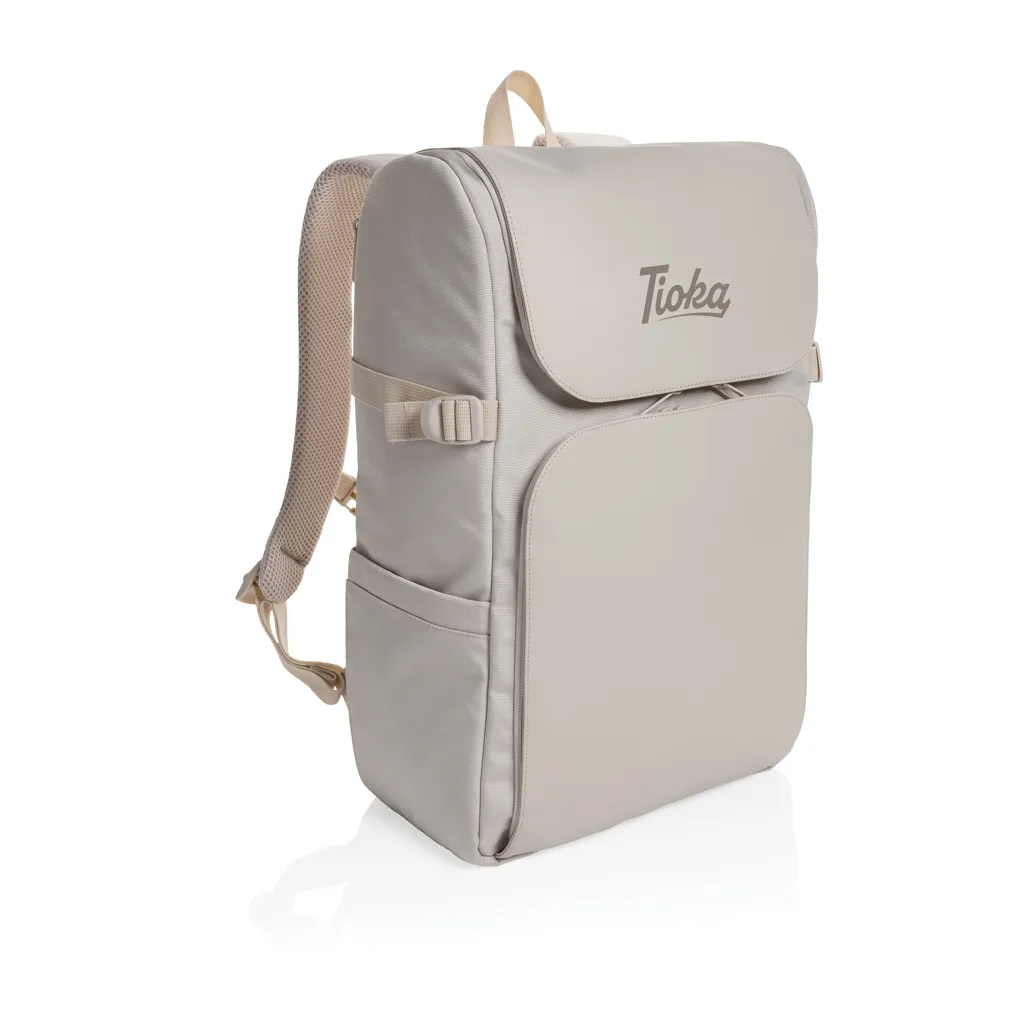 Pascal AWARE™ RPET Deluxe Weekend Rucksack, beige – Bild 10