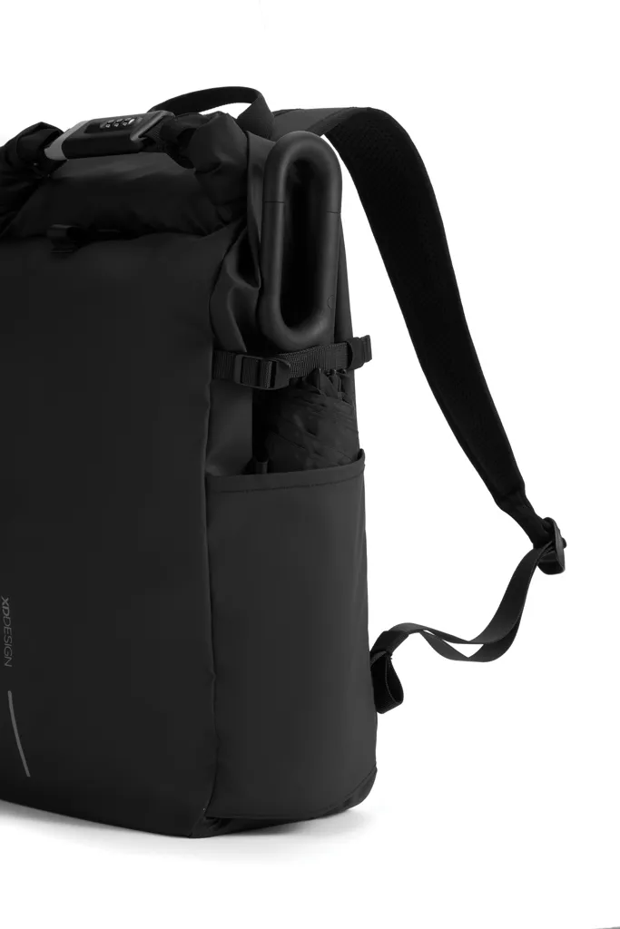 Urban wasserabweisender Anti-Diebstahl Rucksack, schwarz – Bild 17