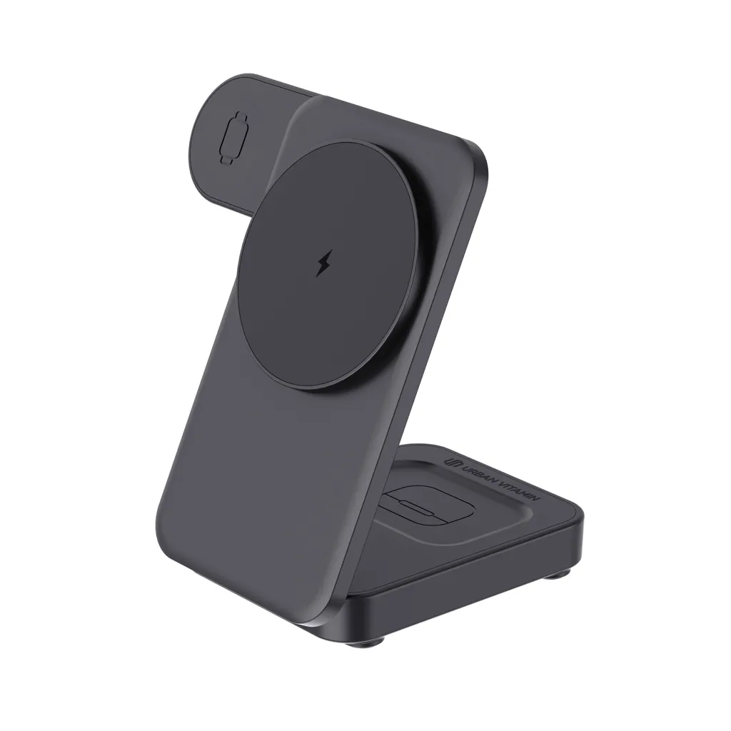 Urban Vitamin Arcadia 15W 3in1 Magnet-Charger aus RCS rABS, schwarz – Bild 5