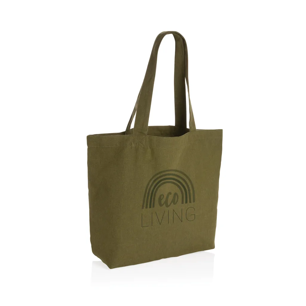 Impact Aware™ 240g/m² rcCanvas Shopper + Tasche, ungefärbt, grün – Bild 4