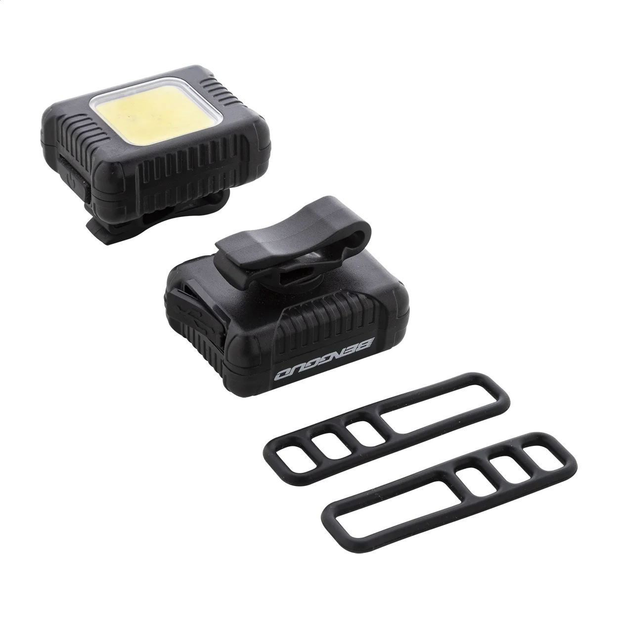 wiederaufladbares Fahrradlichtset Cobik, schwarz – Bild 2
