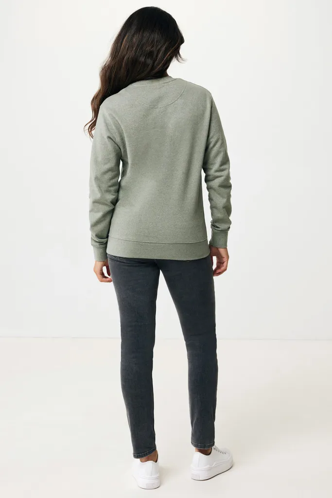 IQONIQ Denali ungefärbt. Rundhals-Sweater aus recycelter BW, heather green – Bild 8