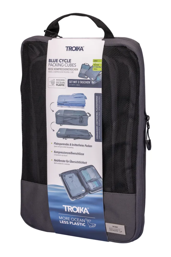 Reise-Kompressionstaschen Set BLUE CYCLE PACKING CUBES, dunkelgrau – Bild 10