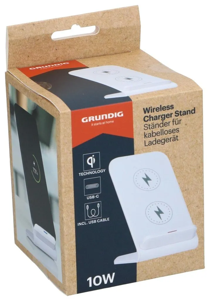 GRUNDIG kabelloser Ladeständer 15W weiß, Weiß – Bild 2