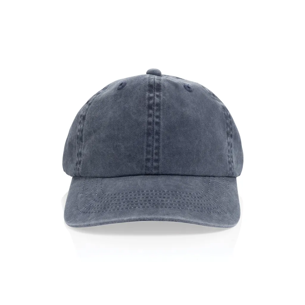 BEAU AWARE™ Washed 6-Panel Kappe aus 270gr/m² Baumwolltwill, navy blau – Bild 3