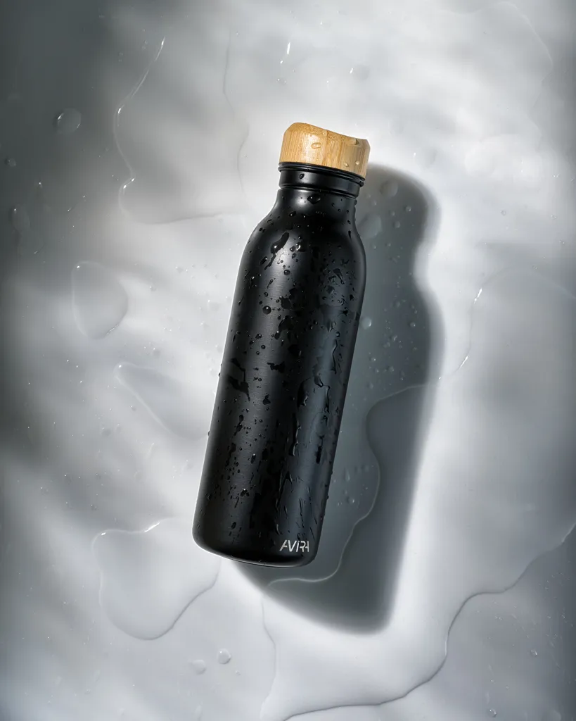 Avira Alcor 600ml Wasserflasche aus RCS rec. Stainless-Steel, schwarz – Bild 8