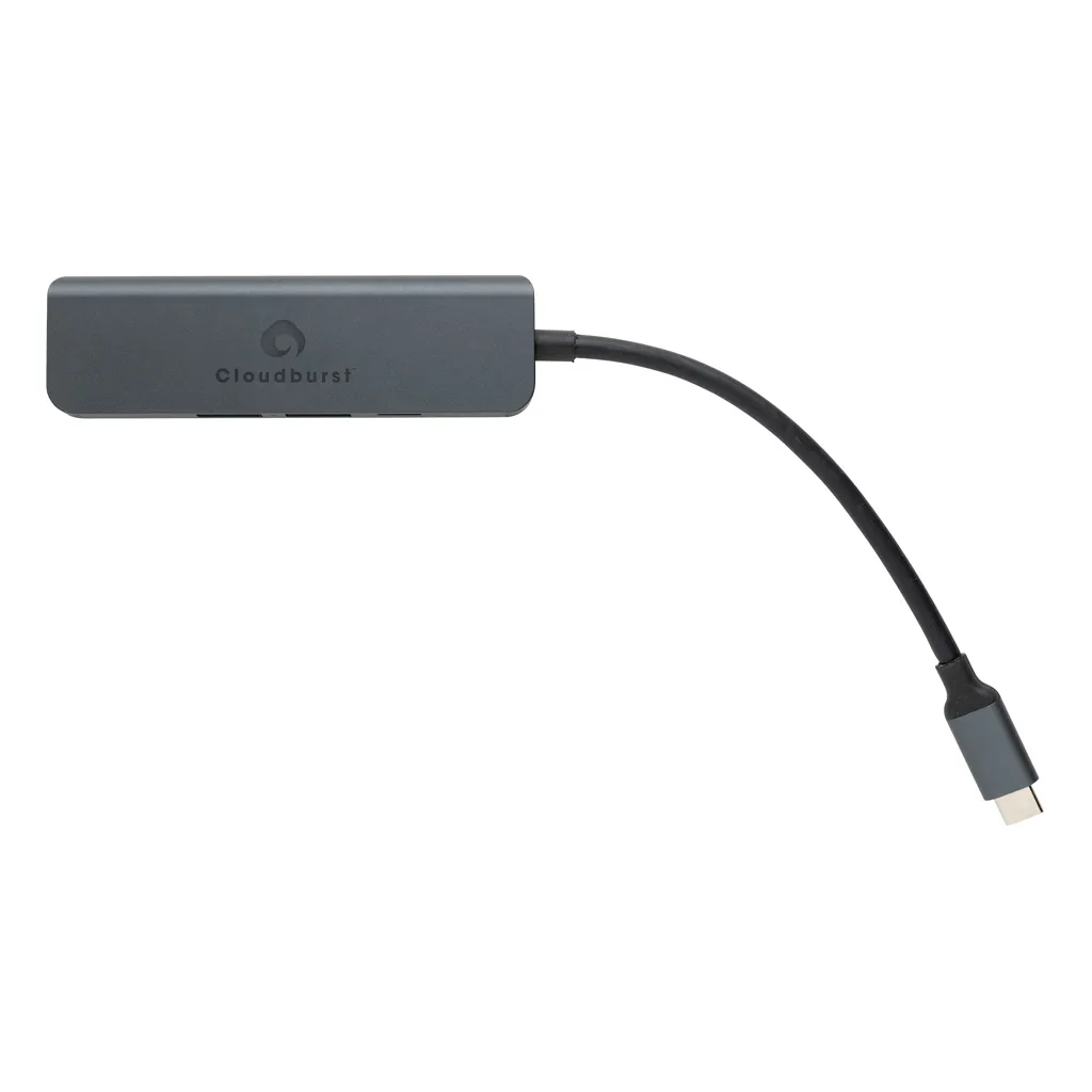Terra Hub aus RCS recyceltem Aluminium mit HDMI-Input, grau – Bild 5