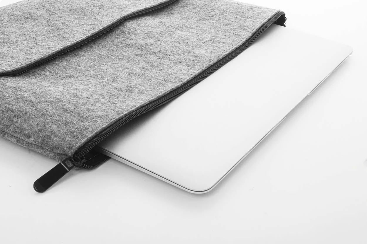 RPET-Filz-Laptoptasche Refelt Comp, grau – Bild 6