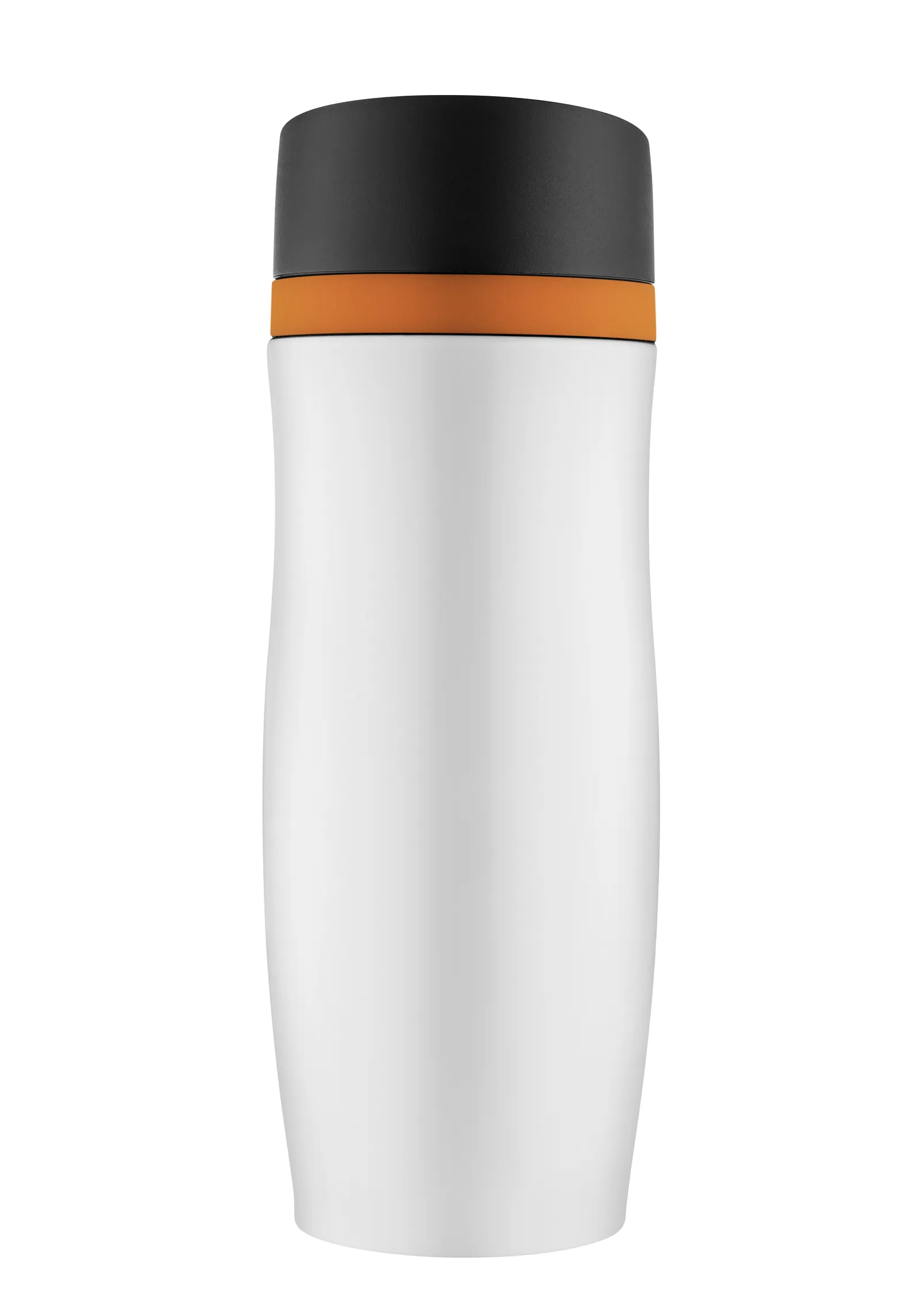 Thermobecher "CremaExtensa" weiß/Ring schwarz, weiß/orange – Bild 2