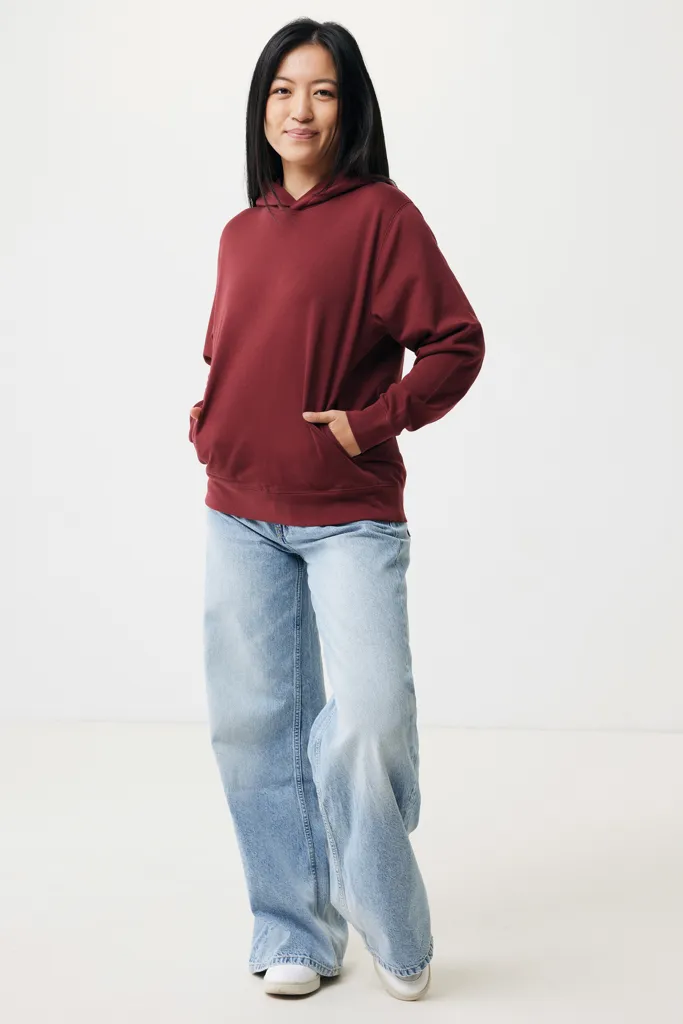 IQONIQ Yengo Hoodie mit Seitentaschen aus rec. Baumwolle, burgunderrot – Bild 5