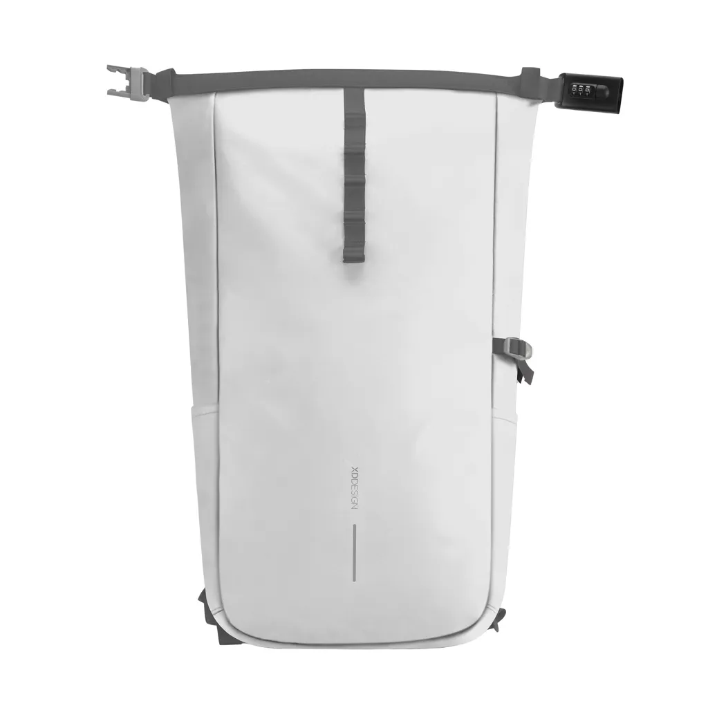 Urban wasserabweisender Anti-Diebstahl Rucksack, off white – Bild 7