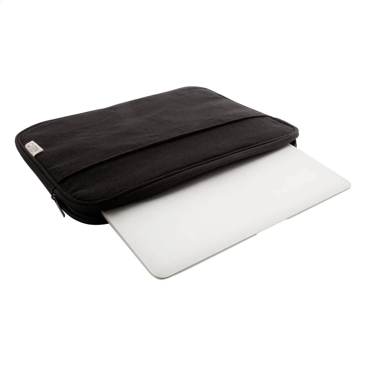 Recycelten Canvas Laptoptasche Rebyss Comp, schwarz – Bild 3