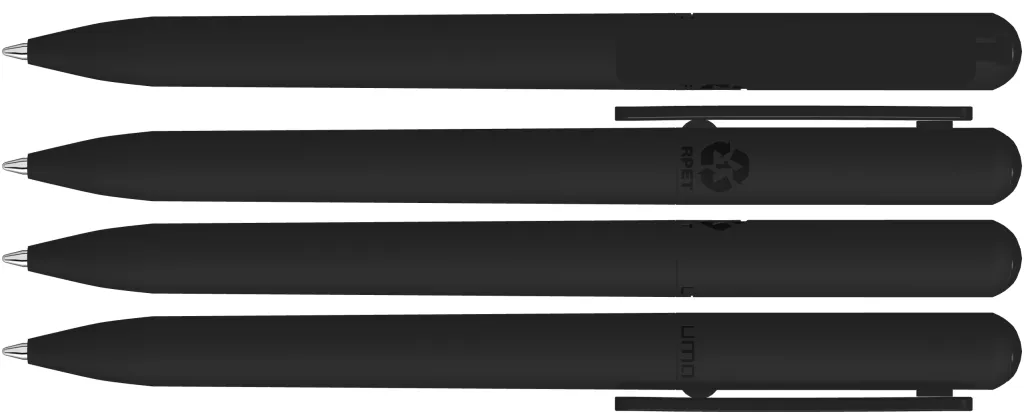 RECYCLED PET PEN CHANGE GUM Drehkugelschreiber schwarz, schwarz – Bild 2