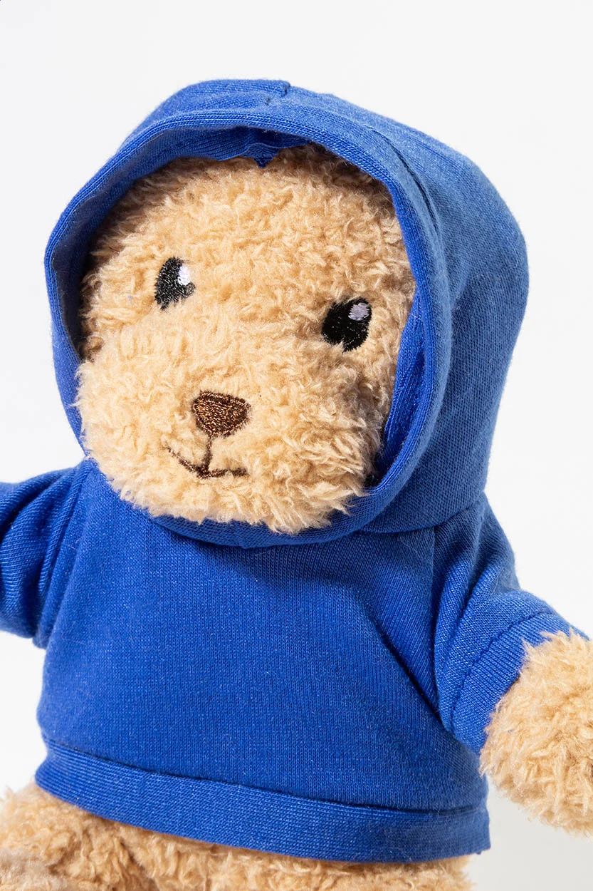 Plüsch-Teddybär Hobear mit Hoodie, blau – Bild 6