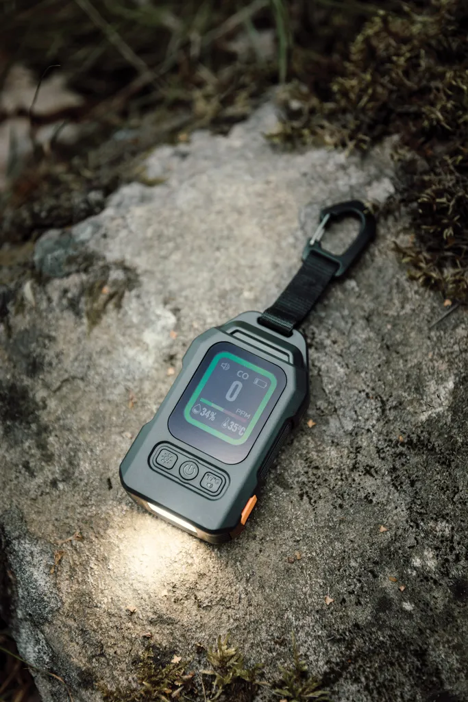 Nordic Drift Everest tragbarer CO-Detektor mit LED & Alarm, schwarz – Bild 6
