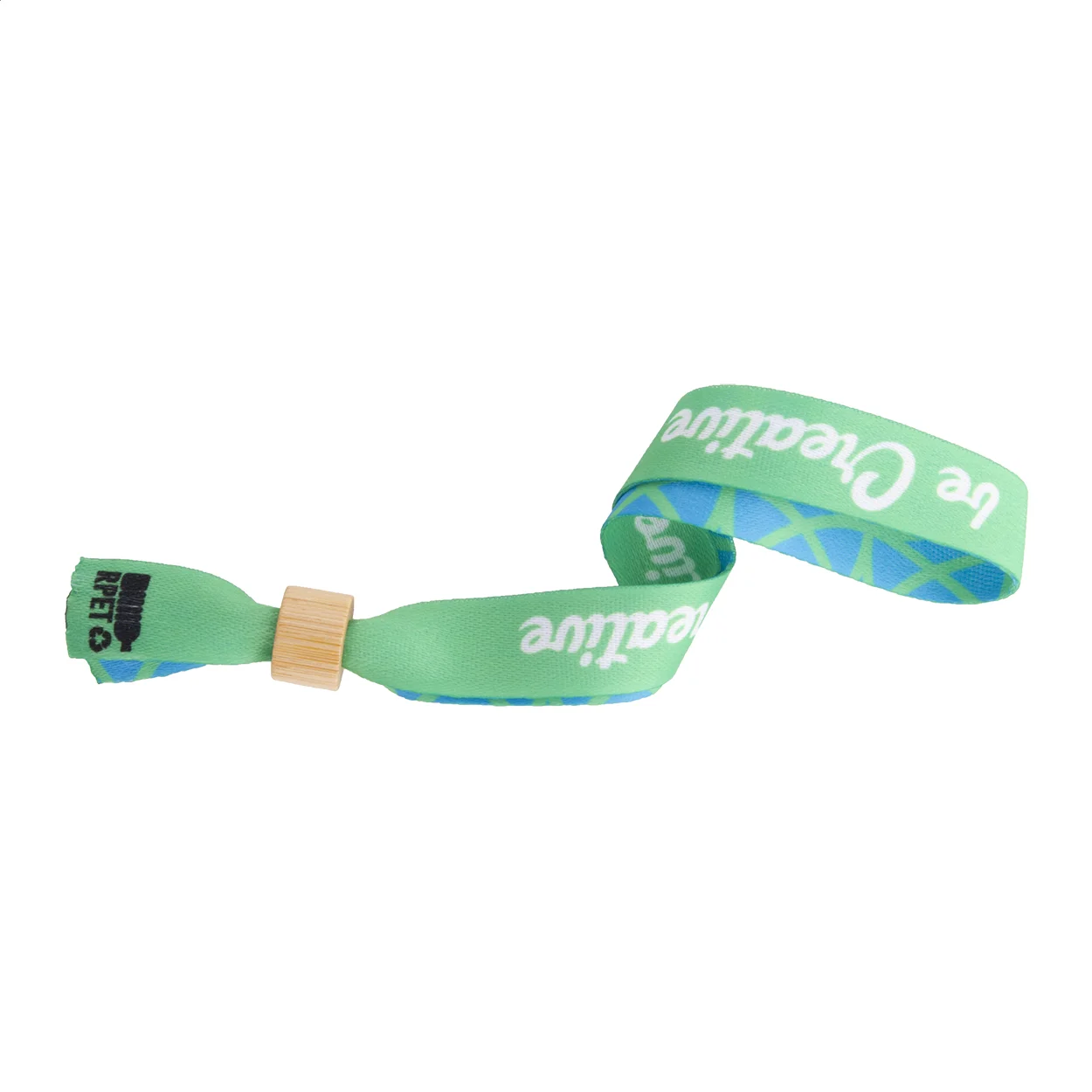 Individuelles RPET Festival-Armband SuboWrist Eco, natur – Bild 9
